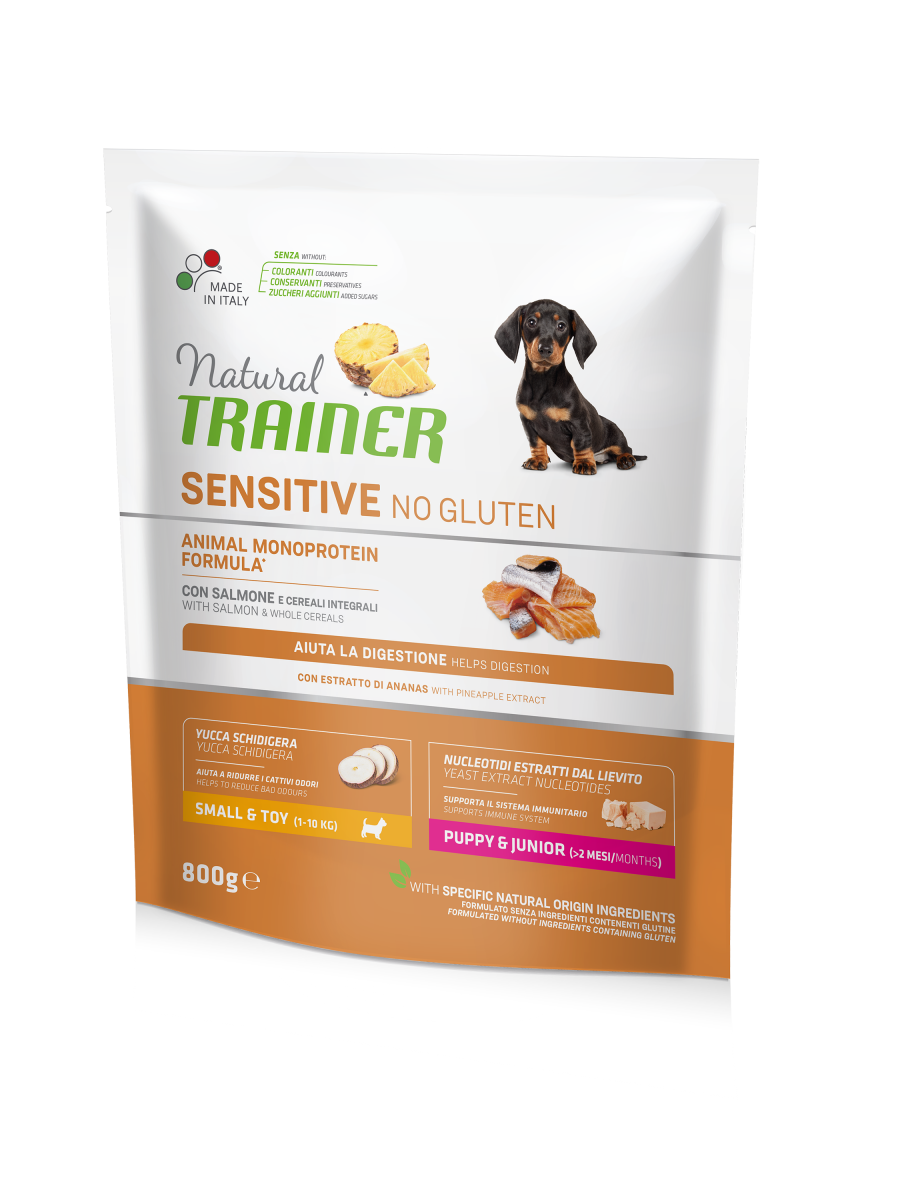 Sensitive No Gluten Mini Puppy&Junior con salmone
