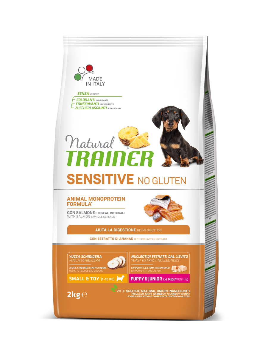 Sensitive No Gluten Mini Puppy&Junior con salmone