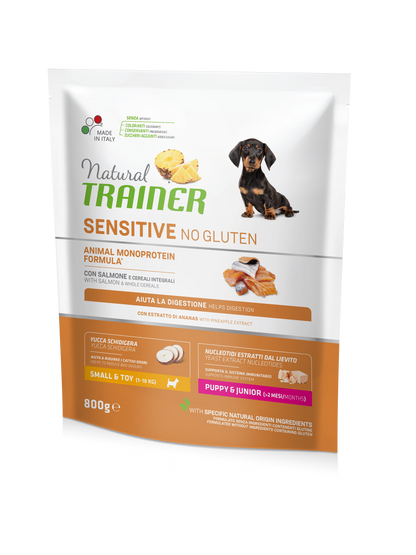 Sensitive No Gluten Mini Puppy&Junior con salmone