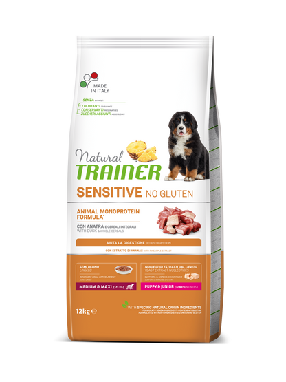 Sensitive No Gluten Medium&Maxi Puppy&Junior con anatra