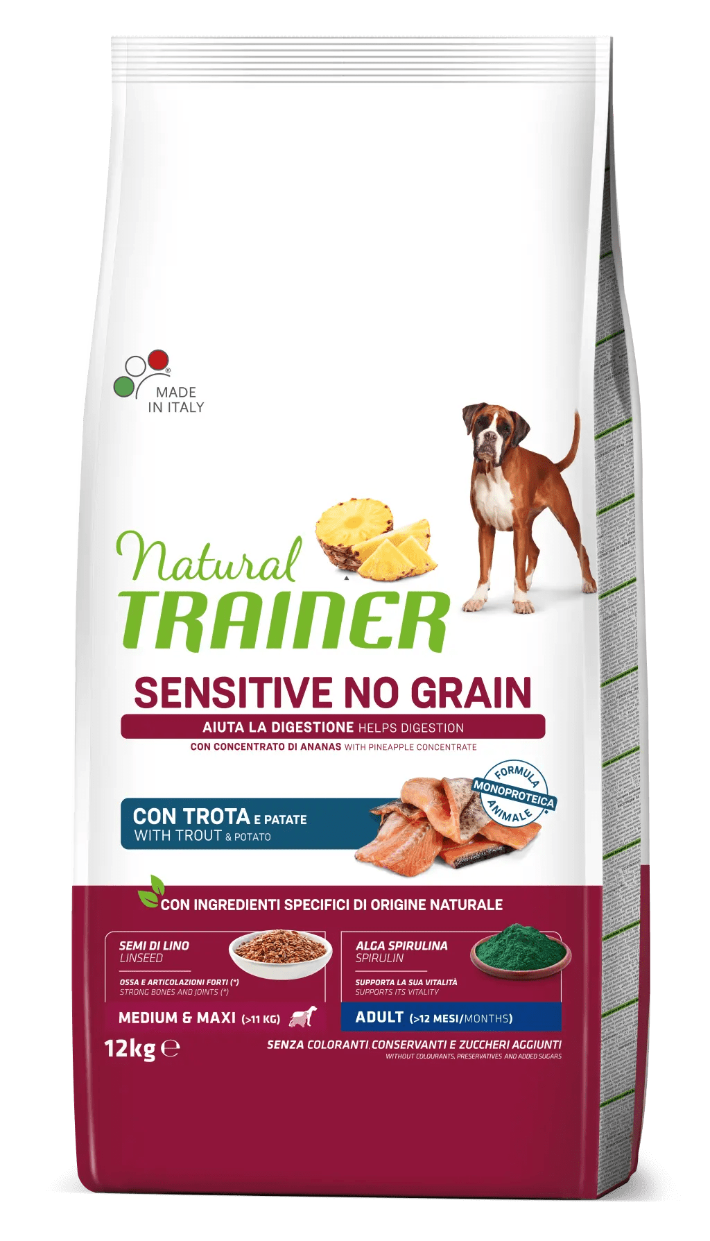 Sensitive No Grain Medium&Maxi Adult con trota e patate